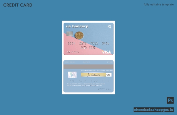 USA U.S. Bancorp Bank Visa-Kartenbeispiel-Vorschau